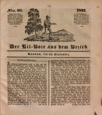 Der Eil-Bote aus dem Bezirk (Der Eilbote) Samstag 22. September 1832