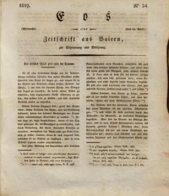 Eos Donnerstag 29. April 1819