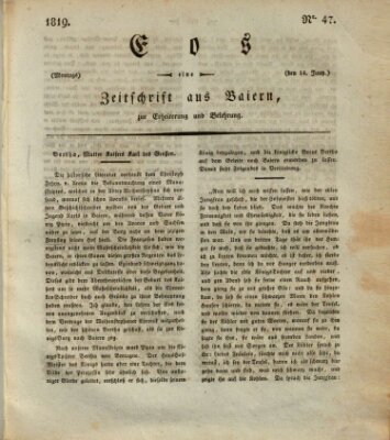 Eos Montag 14. Juni 1819