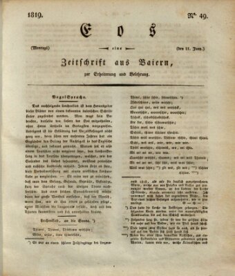 Eos Montag 21. Juni 1819