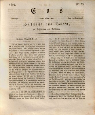 Eos Montag 13. September 1819