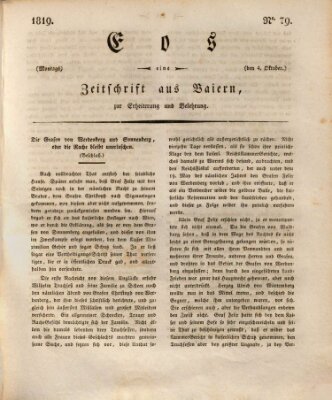 Eos Montag 4. Oktober 1819