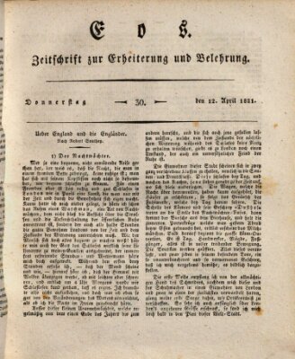 Eos Donnerstag 12. April 1821