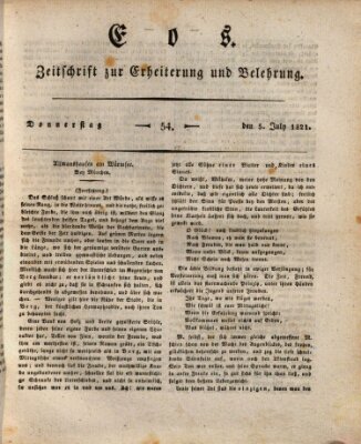 Eos Donnerstag 5. Juli 1821