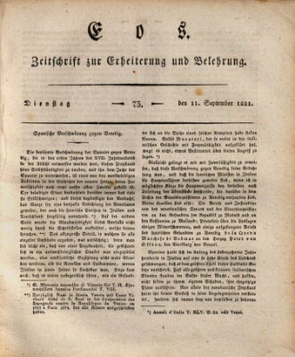 Eos Dienstag 11. September 1821