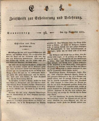 Eos Donnerstag 29. November 1821