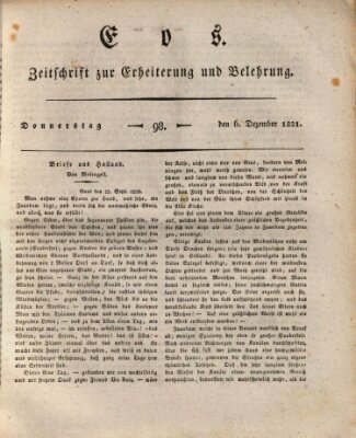 Eos Donnerstag 6. Dezember 1821