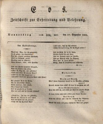 Eos Donnerstag 27. Dezember 1821