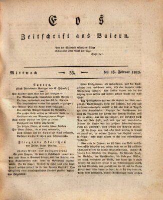 Eos Mittwoch 26. Februar 1823