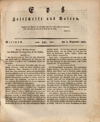 Eos Mittwoch 3. September 1823