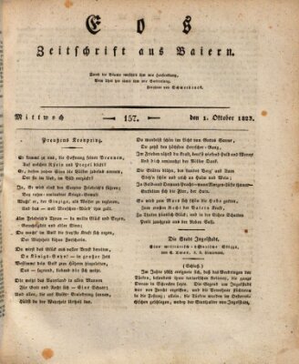 Eos Mittwoch 1. Oktober 1823