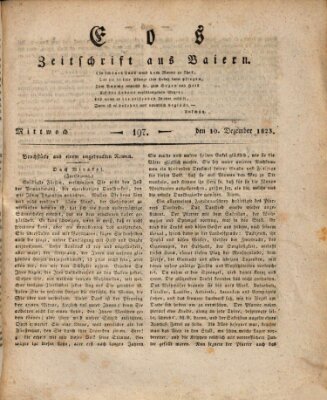 Eos Mittwoch 10. Dezember 1823