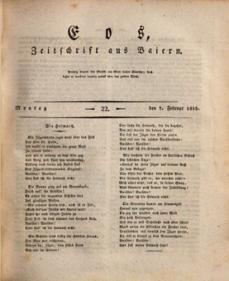 Eos Montag 7. Februar 1825