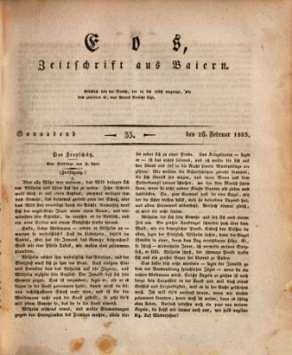 Eos Samstag 26. Februar 1825