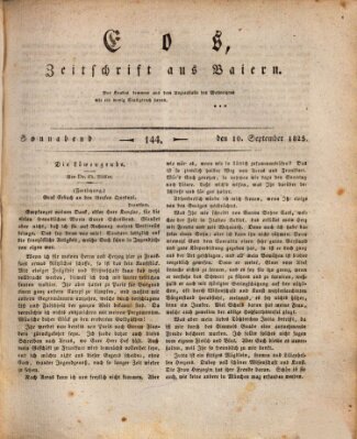 Eos Samstag 10. September 1825