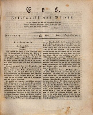 Eos Mittwoch 14. September 1825