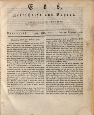 Eos Samstag 31. Dezember 1825