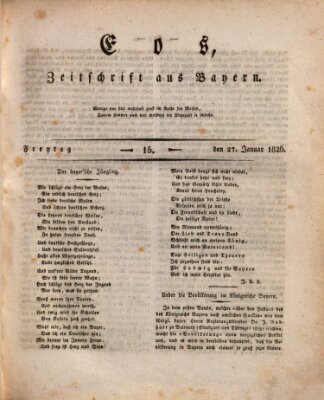 Eos Freitag 27. Januar 1826