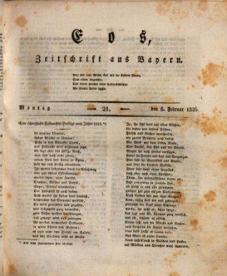 Eos Montag 6. Februar 1826