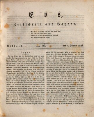 Eos Dienstag 7. Februar 1826