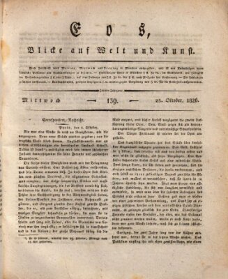 Eos Mittwoch 25. Oktober 1826