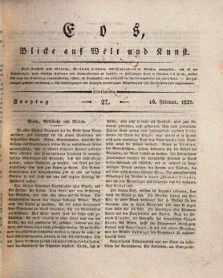 Eos Freitag 16. Februar 1827