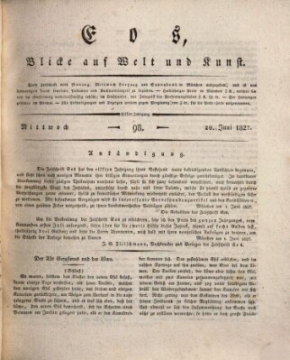 Eos Mittwoch 20. Juni 1827