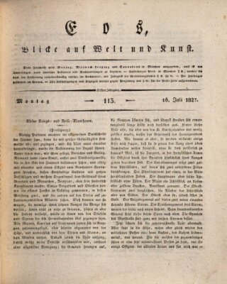 Eos Montag 16. Juli 1827