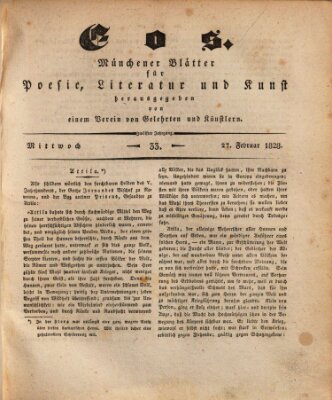 Eos Mittwoch 27. Februar 1828