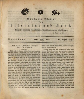 Eos Samstag 16. August 1828