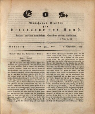 Eos Mittwoch 3. September 1828