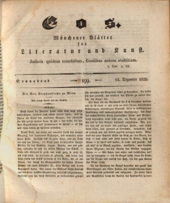 Eos Samstag 13. Dezember 1828