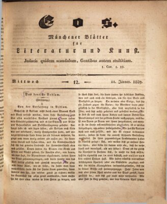 Eos Mittwoch 21. Januar 1829