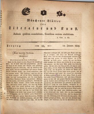 Eos Freitag 23. Januar 1829