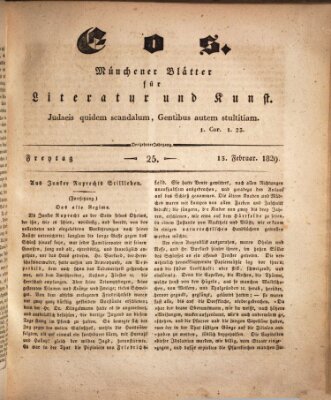 Eos Freitag 13. Februar 1829