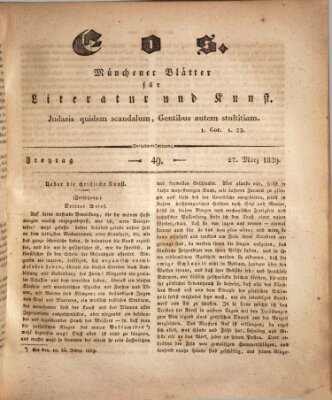 Eos Freitag 27. März 1829