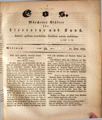 Eos Mittwoch 10. Juni 1829