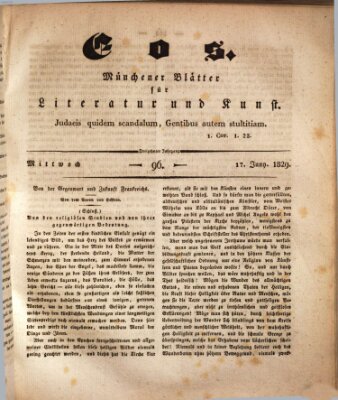 Eos Mittwoch 17. Juni 1829