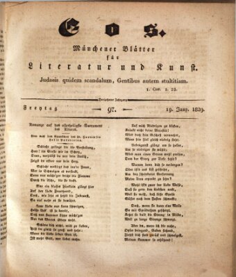 Eos Freitag 19. Juni 1829