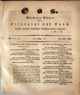 Eos Montag 29. Juni 1829