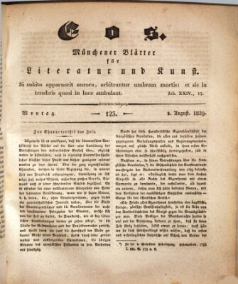 Eos Montag 3. August 1829