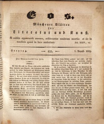 Eos Freitag 7. August 1829