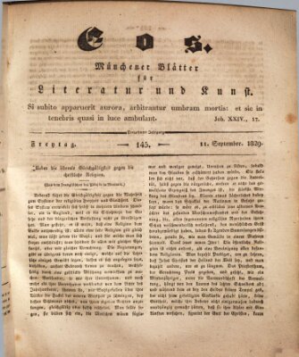 Eos Freitag 11. September 1829