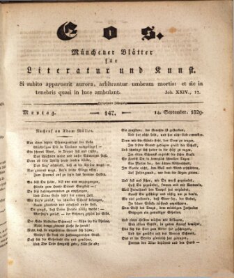 Eos Montag 14. September 1829