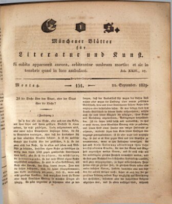 Eos Montag 21. September 1829