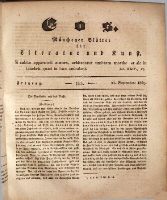 Eos Freitag 25. September 1829