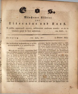 Eos Freitag 2. Oktober 1829