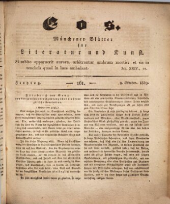 Eos Freitag 9. Oktober 1829