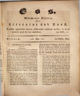 Eos Mittwoch 14. Oktober 1829