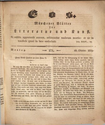 Eos Montag 26. Oktober 1829